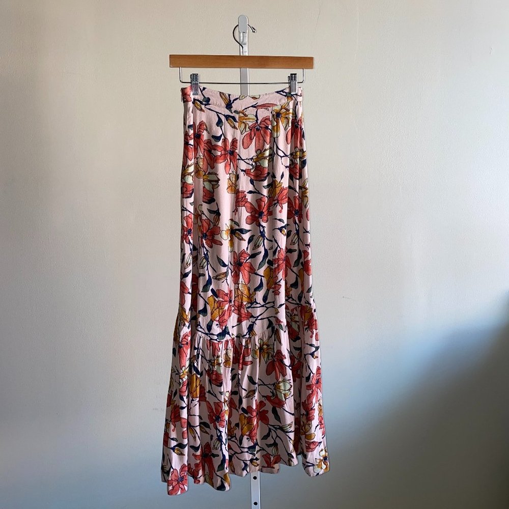 Free People floral maxi skirt